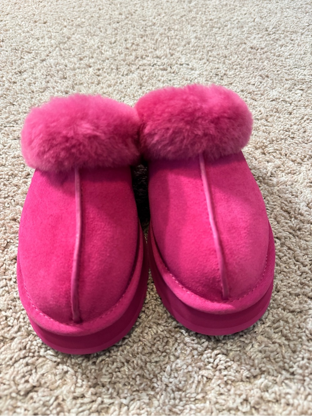 Ugg Disquette Women's Size 7 Pink Platform Slippers - Picture 4 of 10